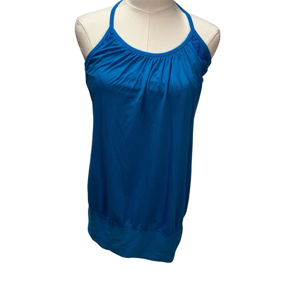 Lululemon No Limits Tank Womens 6 Paisley Cornflower W1575S Active Sport